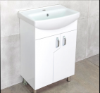 DULAP PENTRU BAIE PE PARDOSEALĂ BAYRO MIDAS SUB LAVOAR CERSANIA 550 ALB CROM, LAVOAR APLICAT CERSANIT CERSANIA 600X415X185
