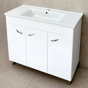 DULAP DALAS ALB CU LAVOAR ATRIA 1000, LAVOAR APLICAT SANOVIT ATRIA 1000X455X160