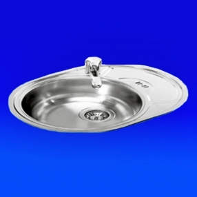 CHIUVETA INOX OVALA 57x45 RIFLATA DREAPTA CU SIFON