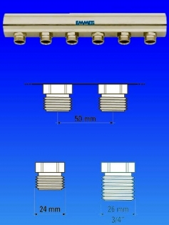 COLECTOR TOPWAY 1'' CU 6 CAI 24x19M