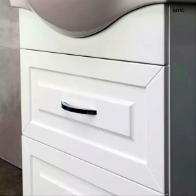 DULAP PENTRU BAIE PE PARDOSEALĂ BAYRO ASPIRO PRO SUB LAVOAR ALBA 650 ALB,LAVOAR APLICAT SANOVIT ALBA 650X465X175