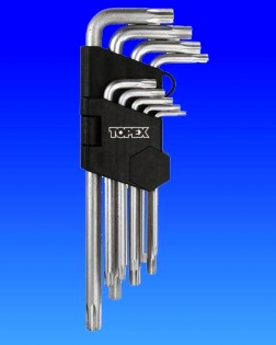 CHEIE HEXAGONALA 1,5-10MM SET 9 BUC. SCURTE TOPEX